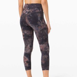 lululemon athletica Black and Brown Tie-Dye Leggings